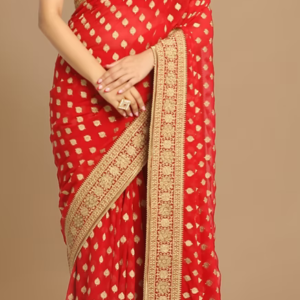 Ravishing Red Saree