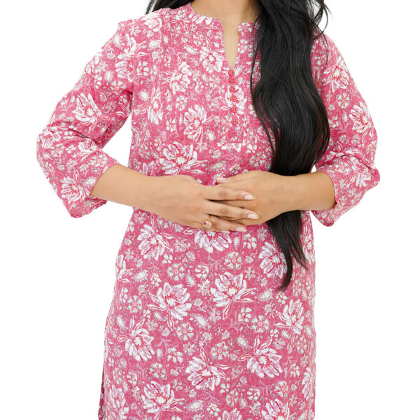 Flower print pink tunic - Image 3