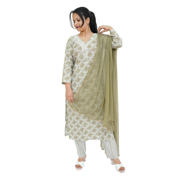 Ethnic Motifs Printed Cotton Kurta Set - Image 2