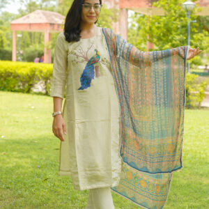 Chic Color with Digital Dupatta