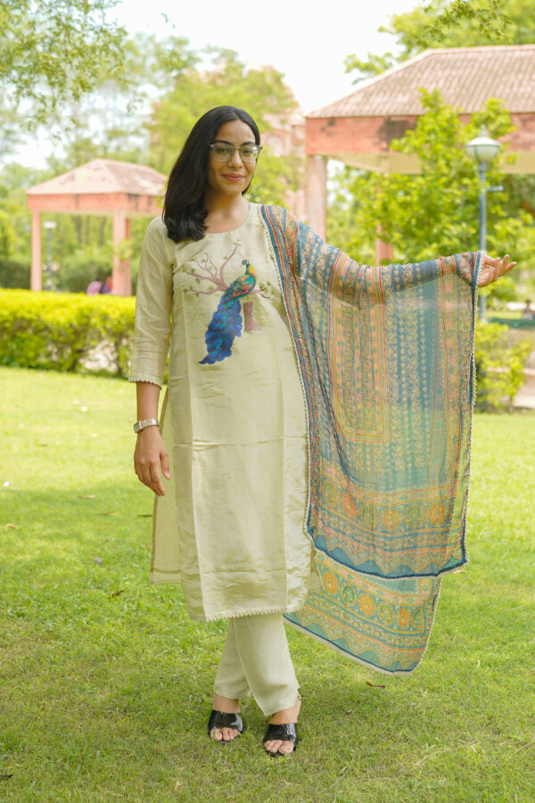 Chic Color with Digital Dupatta