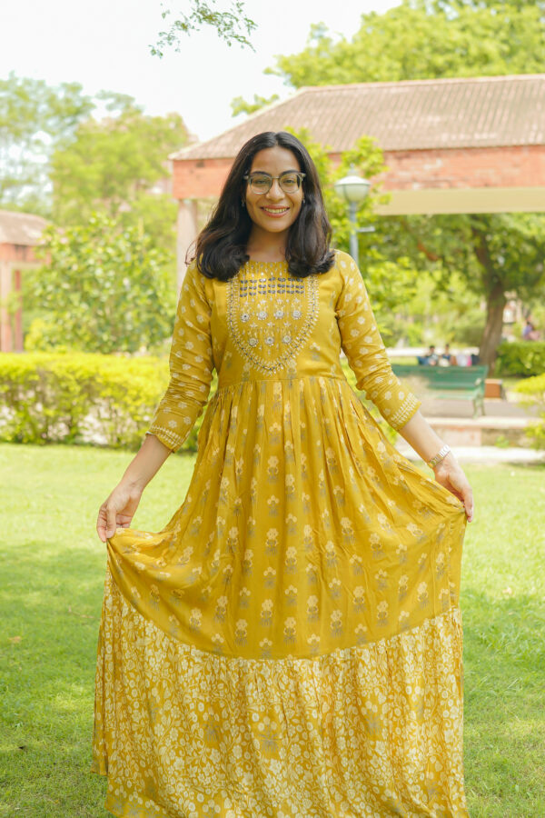 Long, Bright Yellow Top